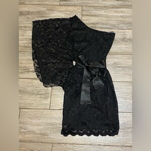 Arden B Small Black Lace Sexy Mini Dress